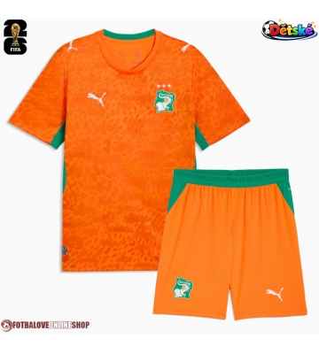Pobřeží slonoviny Domácí dres komplet pro Děti MS 2026 Krátkým Rukávem (+ Krátké kalhoty)